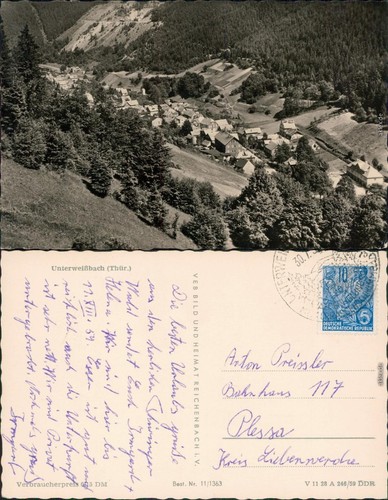 Ansichtskarte unterweißbach - ansichtskarte,