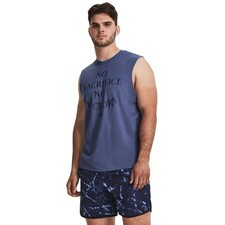Under Armour Men's Project Rock Show Me Sweat Tank Navy Herren Tanktop 