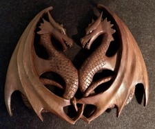 Drachen nordische Holzschnitzerei 