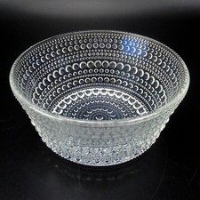 Nuutajärvi / Iittala Glas Dessertschale Serie Tauperle / Kastehelmi Toikka 11cm