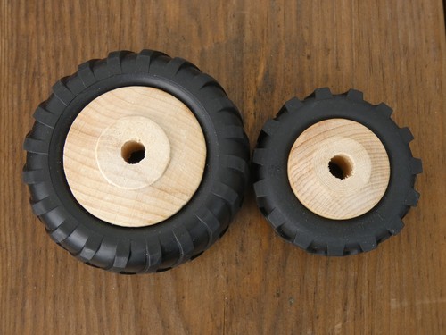 Holzräder mit profilgummi - 8,
