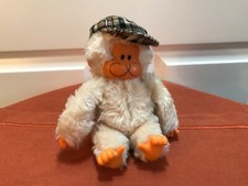 Monchichi Sekiguchi weiß beige mit Mütze SAMMLERSTÜCK