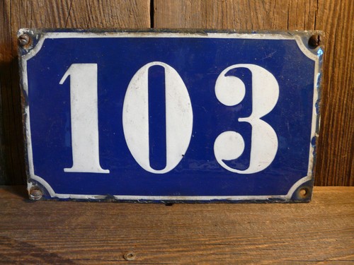 Hausnummer 103 alt - , antik