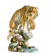 Tiger mit Baby Katze