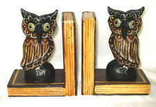 Buchstützen Eulen Holz Buchstütze Buchecken Eule Deko Eulendeko Uhu Holzeulen