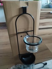 Partylite Living Wall, 7-teiliger Wandhalter, Schwarz, Metall und Glas