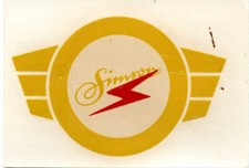 Simson Suhl Schriftzug Abziehbild Wasserabziehbild, 70x45mm, gold-rot,