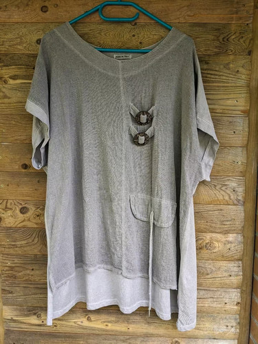 Tunika shirt leinenbluse - -,