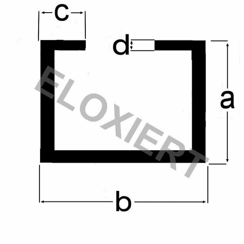Alu profil 15x28x8x2mm - alu,