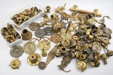 Q03K30- Konvolut antike Zierteile u Zubehör f Lampen Leuchter ua Bronze Messing 