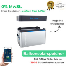 NEU Solarspeicher Speicherbatterie S1000 PRO  – Plug & Play für Balkonkraftwerk