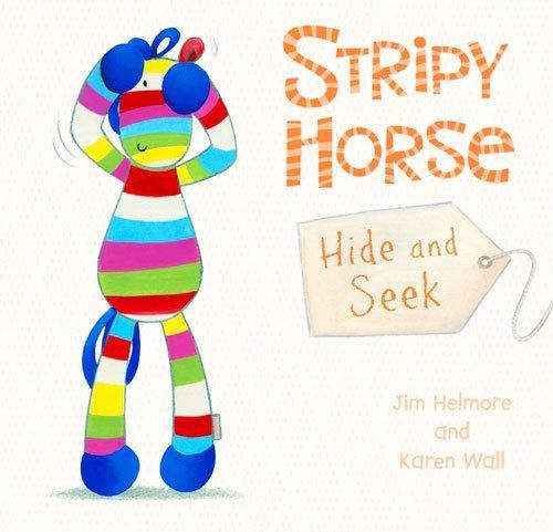 Stripy horse hide and seek - horse,,