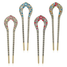 Französische U-förmige Haarnadeln 4 Stück Metall Haargabel Für Dutts Zöpfe