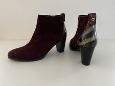 " Brunella " Stiefelette Damen Schuhe Gr. 38 1/2 Weinrot "