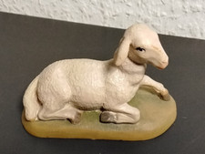 Holzfigur Handgefertigt Schaf liegend aus der Insam Krippe 6 x 9 cm