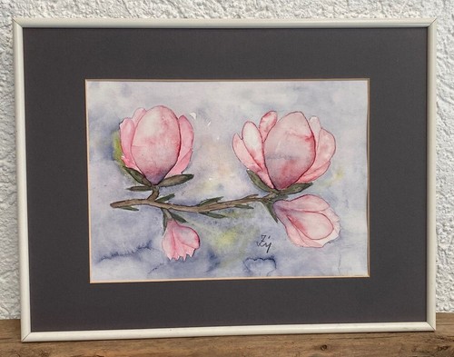 Magnolie original aquarell - magnolie,