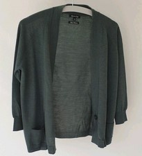 Strickjacke Massimo Dutti grün Größe M Wolle Cashmere 