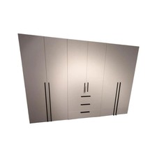 Nolte Schrank Horizont 100 P9 Polarweiß Weiß Innen Leinenoptik Twist