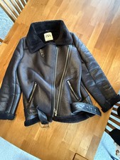 ZARA Jacke Kunstleder/Kunstfell S Iin Schwarz