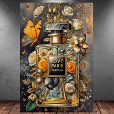 LEINWAND BILDER XXL POP ART PARFUM FLACON BUNT BLUMEN ABSTRAKT WAND POSTER P1378