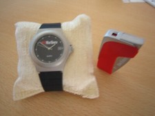 HAU Marlboro mit Feuerzeug Werbeuhr Sammleruhr