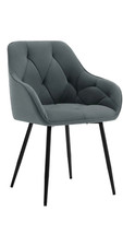 1x Esszimmerstühle Polsterstuhl Küchenstuhl Gepolstert Dunkelgrau sze02dgr-1