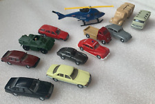 Miniatur Autos - kleine Modellautos aus Kunststoff + Hubschrauber - alt + selten