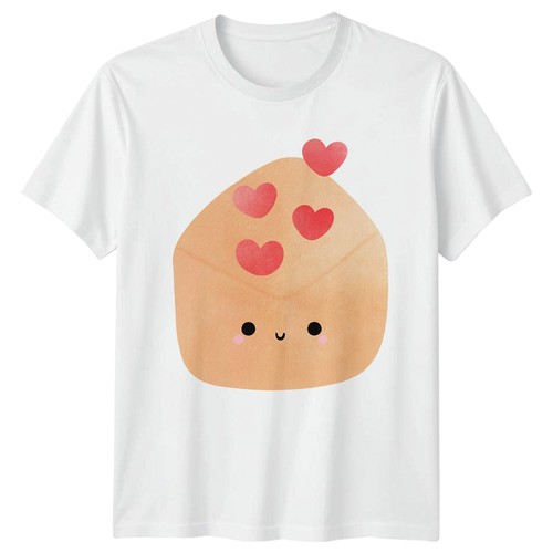 Kawaii love hearts graphic tee - kawaii,