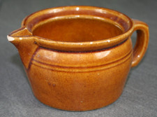 Kleine Vintage Milchtopf Tongefäß Ockerfarben Kochtopf 50er Jahre Landhaus Küche