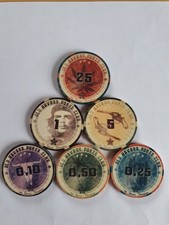 6 Profi Laser Poker Chips, Old