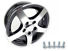 Alufelge Kenda 6 J x 15 Zoll 5-Loch ET 30 Anhänger Wohnwagen schwarz poliert