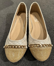 Damen Ballerina Sergio Todzi Gr. 40 Silber mit Gold