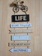 Wanddeko Fahrrad 58 cm Lang und 28 cm breit mit Spruch