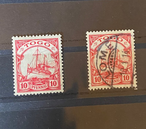 Zwei kolonial briefmarken - zwei, aus