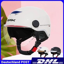Mit Klappvisier Jethelm 3C NEU 54-61CM Helm Rollerhelm Motorradhelm Weiß/schwarz