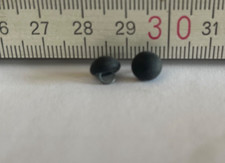 Schuhknopfaugen mit Öse zum annähen ca 7 mm schwarz matt 2 Stück