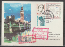 DDR -Letzter Gültigkeitstag der DDR-Postwertzeichen 2.10.1990 RECO Ganzsache -