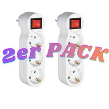 2er SET 3-Fach Mehrfachstecker