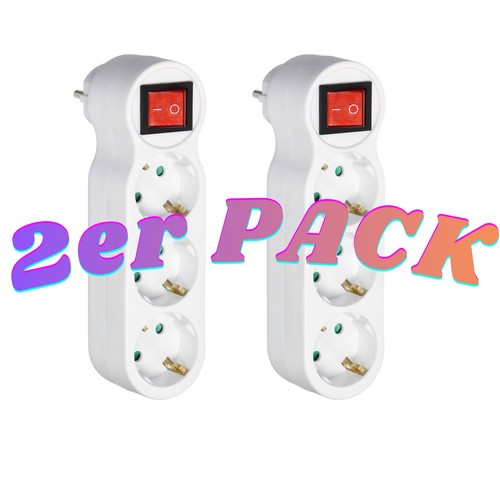 2er set fach mehrfachstecker - 3-fach,