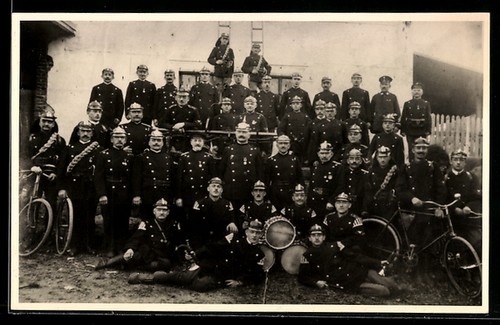 Foto feuerwehrmänner in - foto-ak,