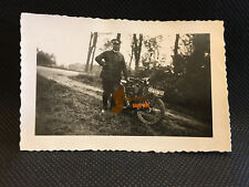 altes Foto Vorkriegs-Motorrad