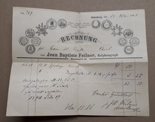 (X330) 3 alte Dokumente Großherzogtum Oldenburg 1887-1890 Hofphotograph Theater