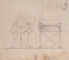 Entwurf Bierfaß Bierbock Studentenverbindung NORA Berlin signiert Zeichnung