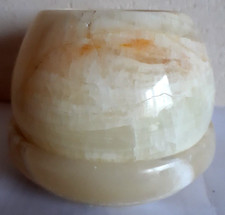 RAR: Alabaster Schale,Schmuck-Schale m.Unterteller,ca.7,5cm,bauchige Form, NEU?!