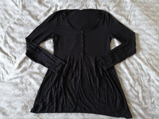 Marc O'Polo Damen Bluse, Tunika, Gr. L, Schwarz, Viskose, Elasthan