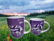 2 X Milka Tassimo -  Kakao Kaffeebecher Becher Tasse - Milkakuh 8 und 10 cm.