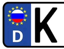 2x Kennzeichen Aufkleber RUSSLAND Russia Nummerschild Sticker