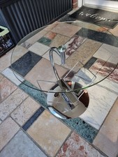 "Beistelltisch Rund Glas/Chrom Neuwertig"