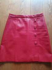damen rock gr.36-38 farbe rot reissverschluss gefüttert