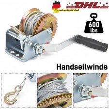 Handseilwinde 272kg 10m Drahtseil 3.2:1 Greifzug Handseilzug Forstseilwinde DE